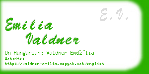 emilia valdner business card